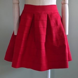 Express Elastic Flare Skirt | Red | Medium